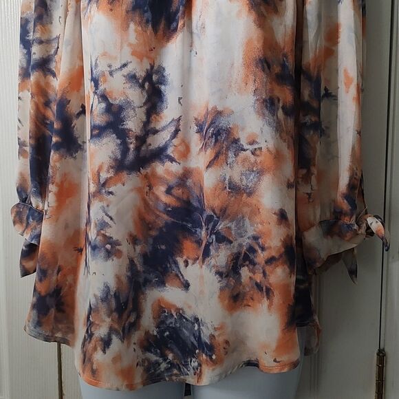 Love Streak off the shoulder tie dye blouse top Sz 2X - Picture 2 of 5